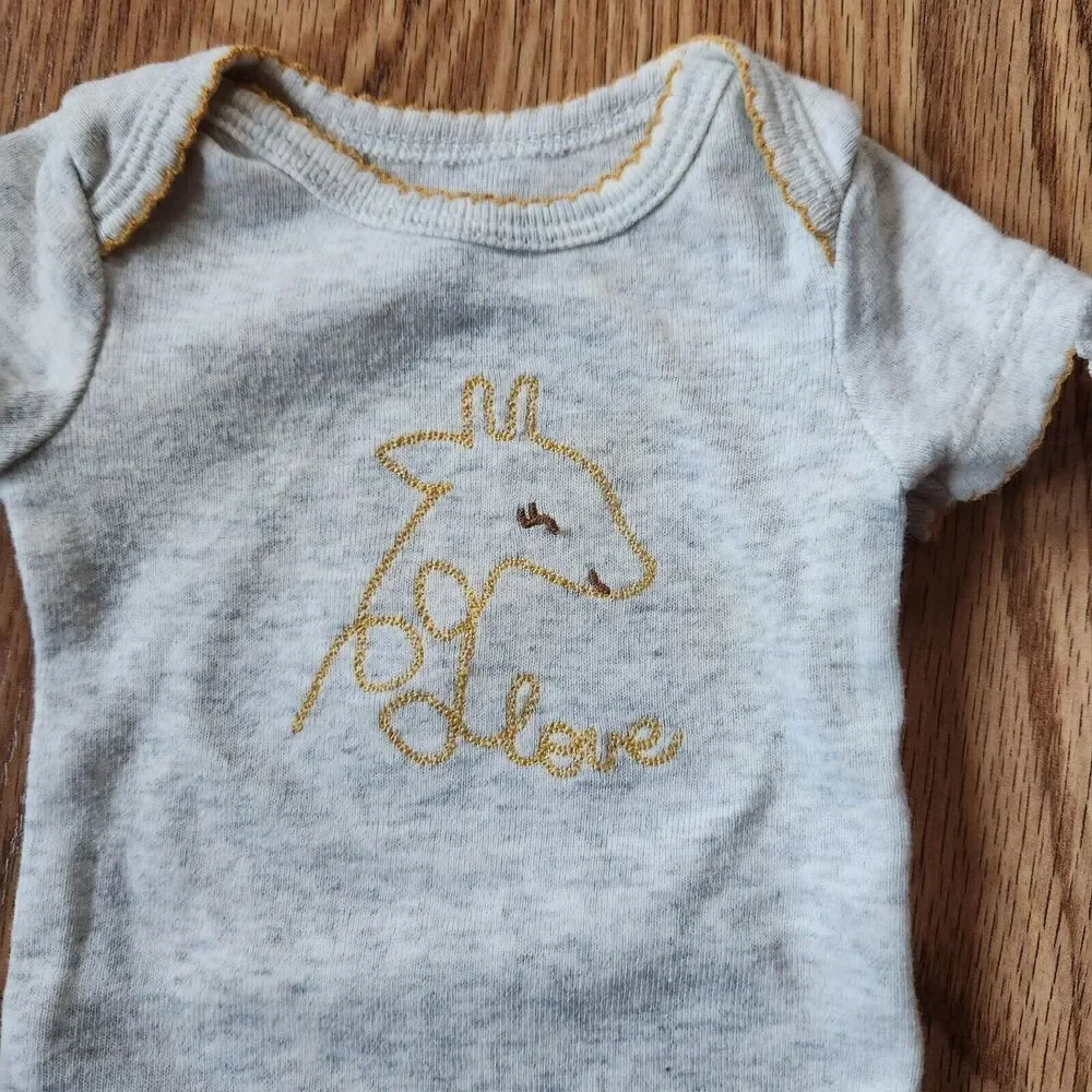 2 Carter's Child Of Mine Girls/Boys Short Sleeve One Piece Size Preemie